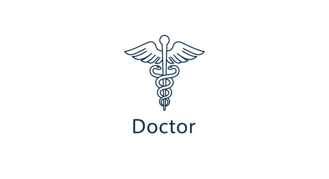 Caduceus symbol for medical healthcare profession and specialists