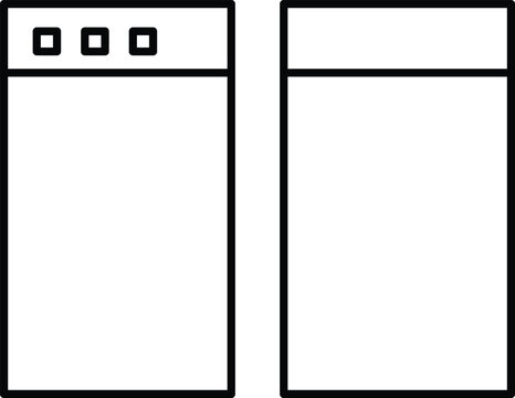Art & Illustration, Split browser window icon for multitasking and web development.