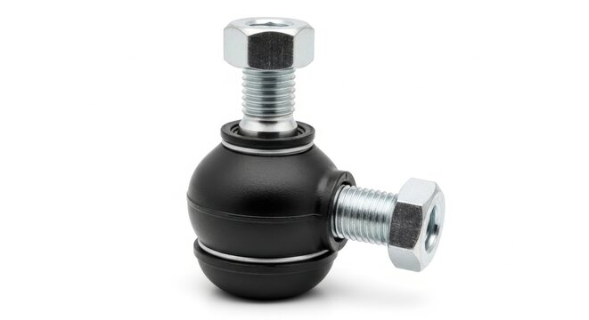 Black ball joint with silver bolts