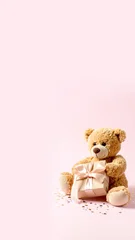 Teddybär vor rosa Hintergrund  © Sina Ettmer