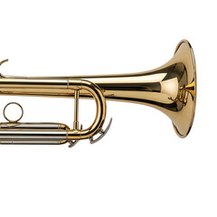 Obraz premium Brass trumpet musical instrument detail