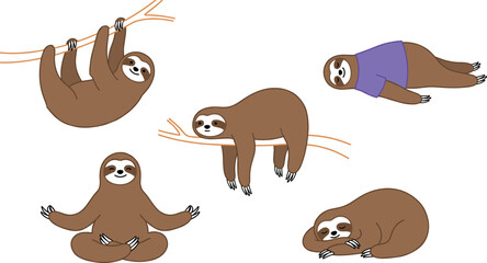 Fototapeta premium set of funny animals