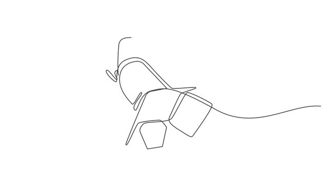 Animated Self Drawing Continuous Line Drawing shotting light,