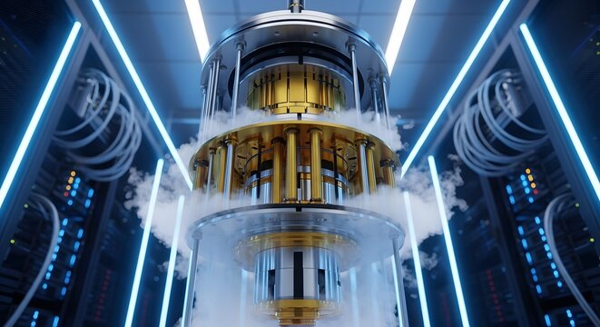 Quantum computing cryogenic chamber with superconductor hardware