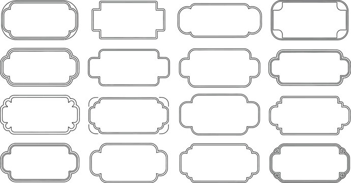 Modern flat car and truck license plate frames Vector