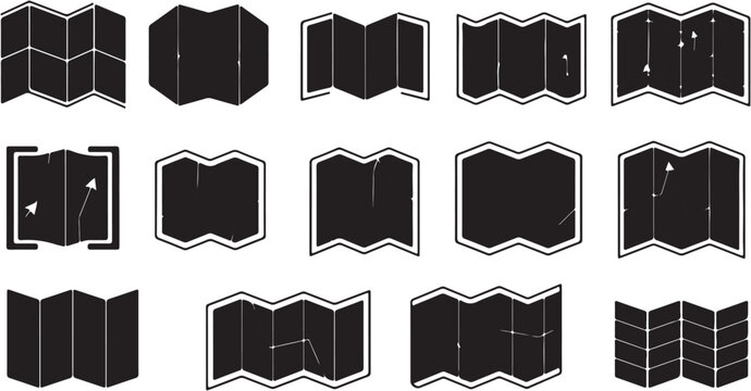 Black Folding Room Divider Screens.