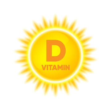 Sun, dawn, summer and good weather. Yellow Sunlight. Flash light effect. Glowing light effects. Vitamin D. Vector illustration.