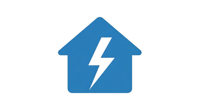 Blue square with white arrow pointing right and up, simple