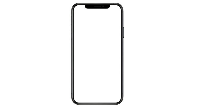 Smartphone mockup isolated on white background vector isolated on transparent background,png