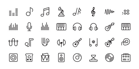 Musical Equipment and Sound Symbols Icon Collection © MD