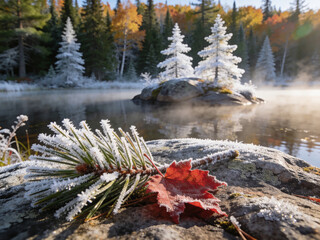Obraz premium Eternal Boreal The Untamed Northern Wilderness