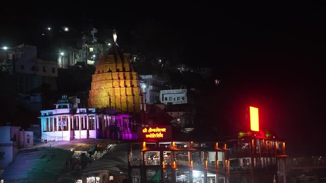 Omkareshwar Jyotirlinga Temple Night View