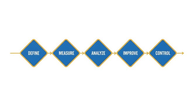 Deming Cycle Process Flow isolated on white background
