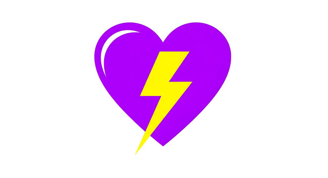 Purple heart shape with yellow letter z