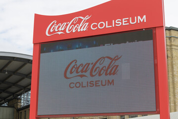 Naklejka premium electronic sign outside Coca-Cola Coliseum, 19 Nunavut Rd, Exhibition Place, Toronto