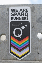 Naklejka premium SPARQ Runners slap in Toronto