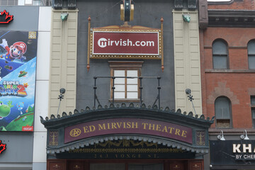 Naklejka premium facade and sign outside CAA Ed Mirvish Theatre (Yonge St side), located at 244 Victoria St, Toronto