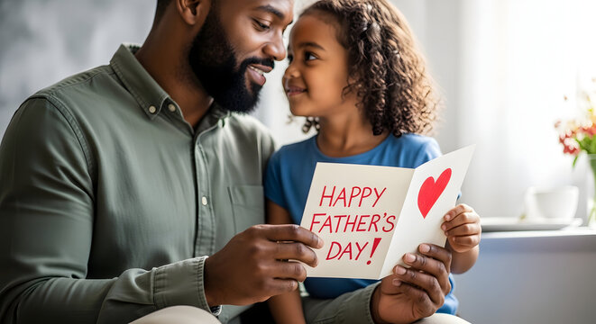 Heartwarming father's day moment with a little girl and her dad