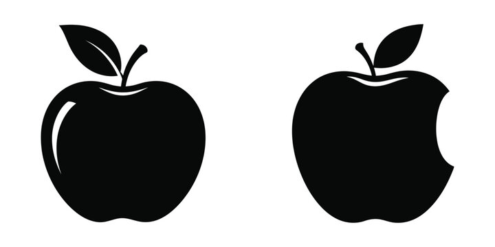 apple icon silhouette vector isolated illustration design