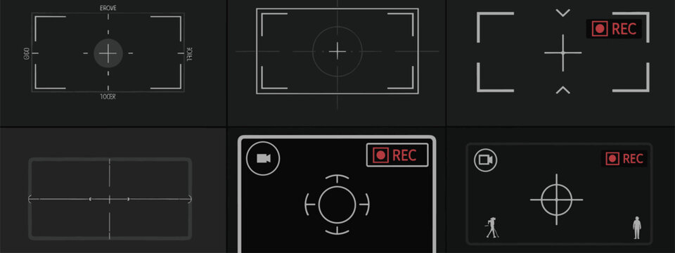 Collection of Camera Viewfinder Displays screen interface