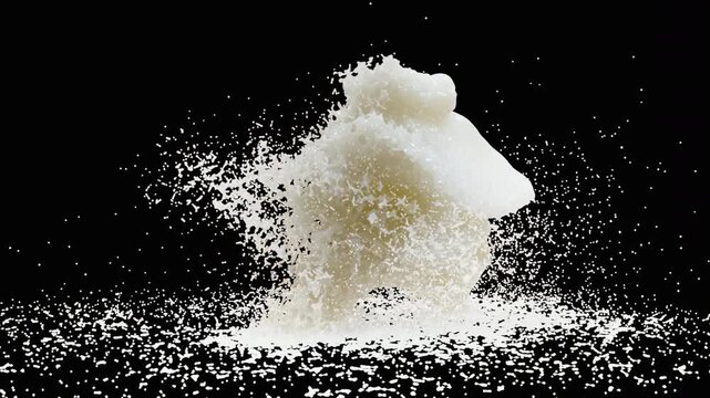 Milk Splash Breakdance Character with Alpha Matte
