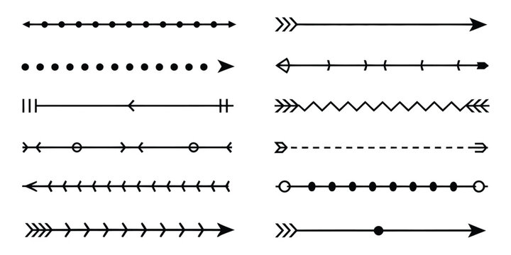 Decorative divider line set, minimal geometric separator collection, modern ornamental border lines, elegant dot and diamond divider elements, clean abstract vector design