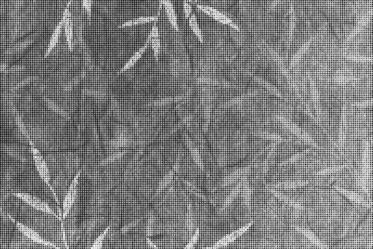 Gray leafy pattern on a surface with a transparent background effect