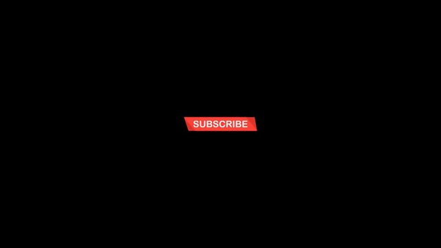 Subscribe Text Animation Converging from All Directions with Glow and Zoom In Out Effect