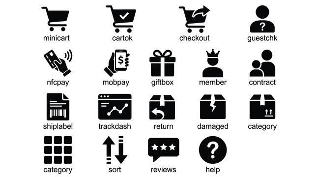 Business icon sheet Adobe Illustrator Artwork