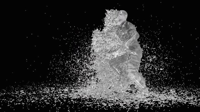 character Water Splash,  With Alpha Channel