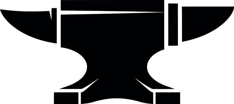 Blacksmith anvil silhouette on a white background
