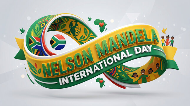 Infinity inspired Nelson Mandela international day artwork symbolizing unity hope equality and global humanitarian spirit