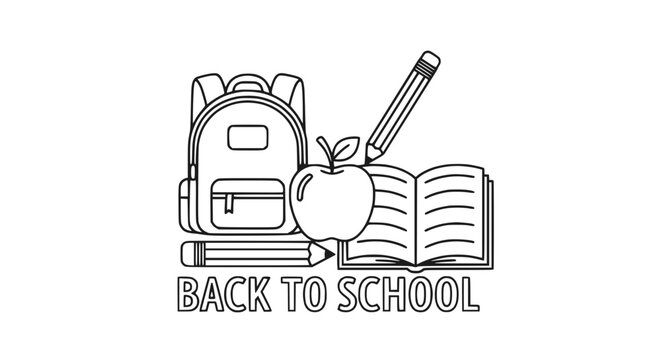 Back to school education icon set.