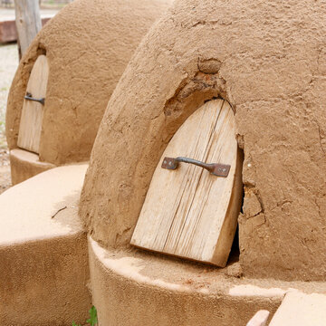 raditional adobe horno ovens in the American Southwest