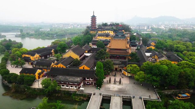 Jinshan Temple Pagoda Complex in Zhenjiang China