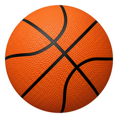 Obraz premium Classic Orange Textured Basketball Isolated On A Solid Black Background