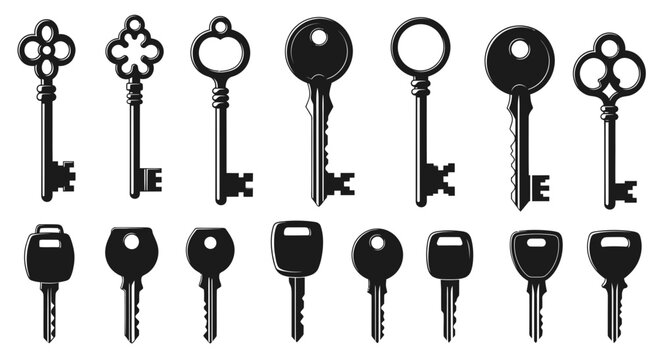 Collection of Vintage and Modern Keys, Symbolizing Access, Security, and Solutions