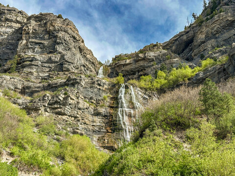 Bridal Veil Falls in Provo, Utah USA 