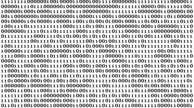 Perspective wall of binary code digital pattern background.4k motion video .
