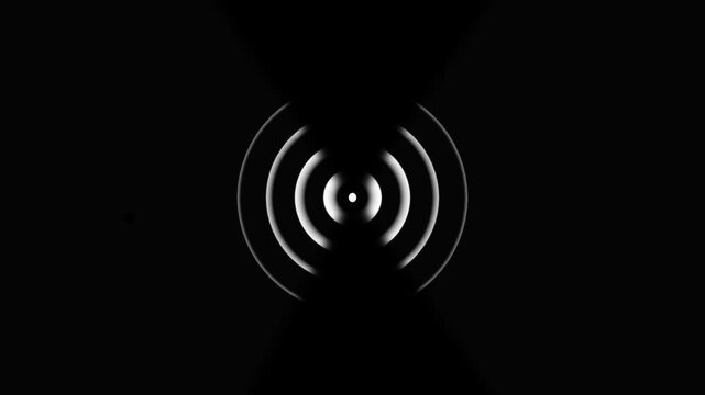Radio waves background animation and Expanding graphics. Radio wave signal animated background.