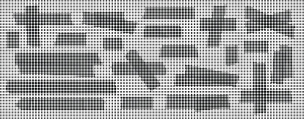 A collection of various gray shapes on a transparent background © Azazul