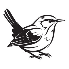 Fototapeta premium Stylized bird vector illustration. Representing nature, wildlife, and freedom.