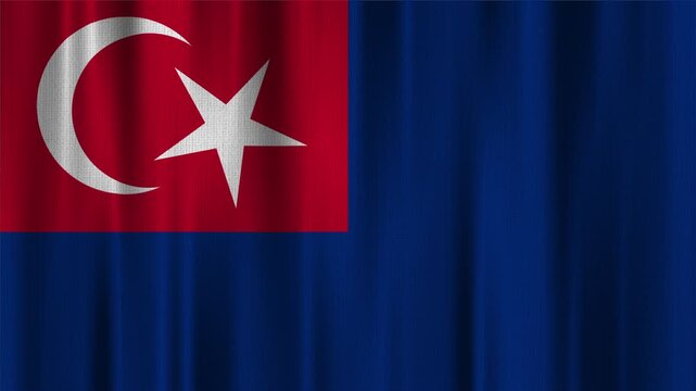 Johor Flag Animation With Fabric Texture