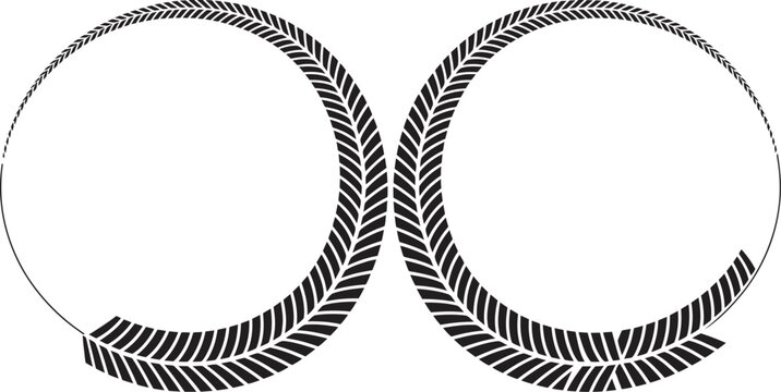 Abstract floral vector illustration featuring a vintage black lace border and a circular metal pipe frame set against a decorative round steel tube pattern