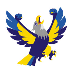 vector blue and yellow macaw ara ararauna © ArtDesign