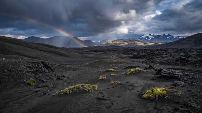 Volcanic Ash Lava Fields Pioneer Plants &mdash; Volcanic Landscape