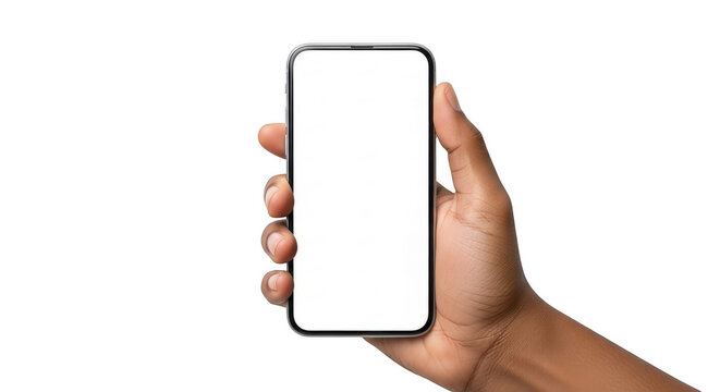 Modern smartphone with colorful app icons on screen isolated on transparent background,png