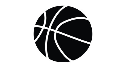 black basketball icon on white background high quality © Villain