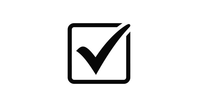 black check mark icon in a checkbox