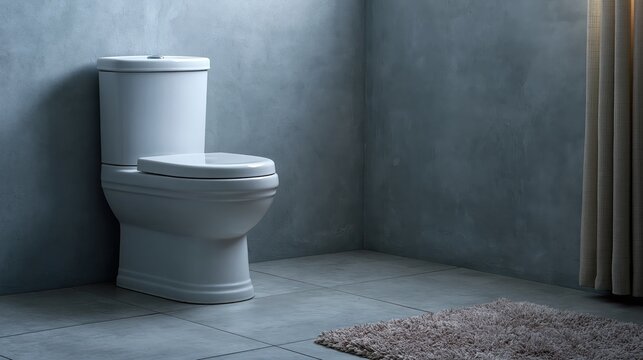 Pristine ceramic commode against a textured neutral backdrop featuring contemporary elegant sanitaryware.
